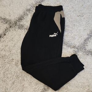 Puma Black Sweatpants with Cream Details